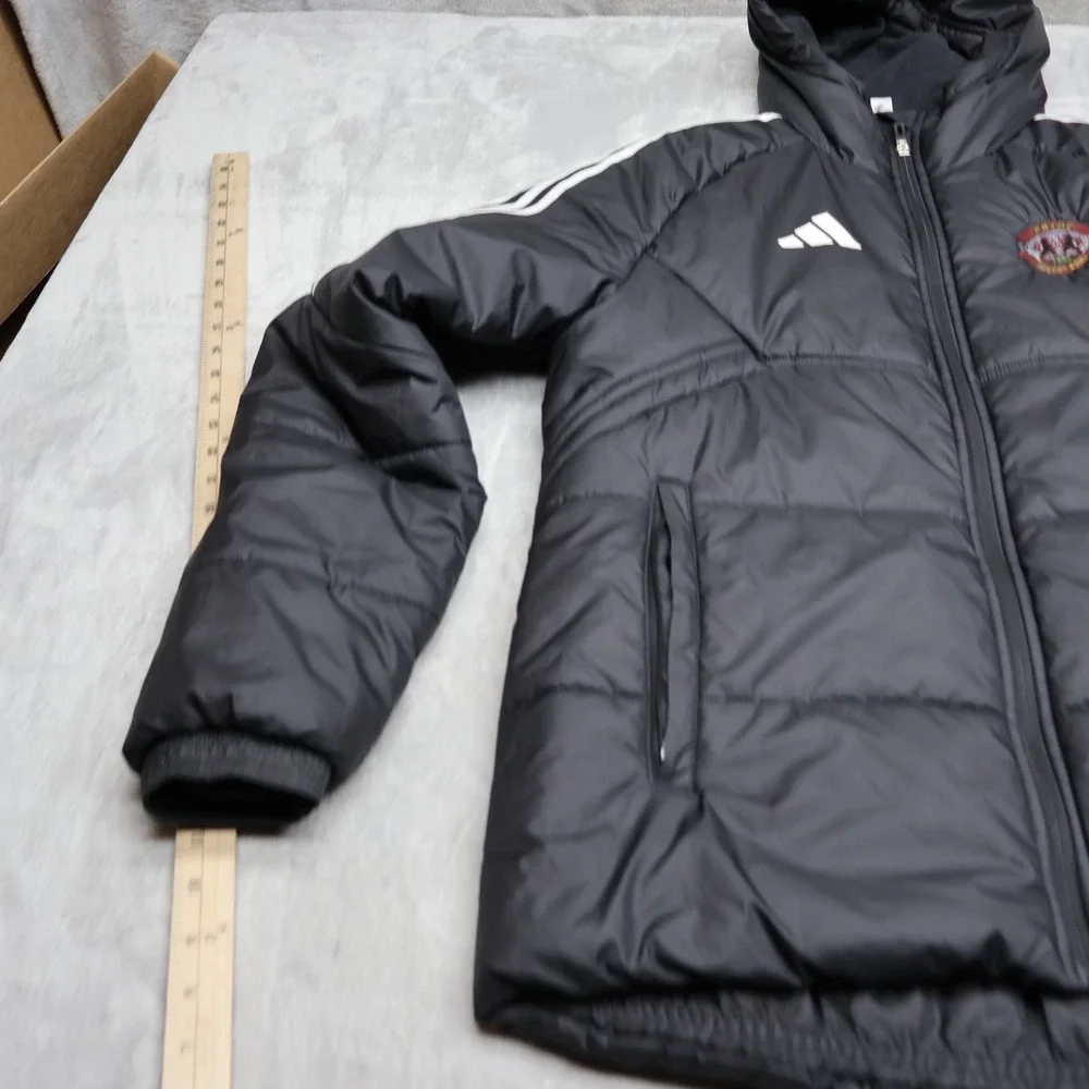Adidas Jacket Mens Small Black Condivo 22 Winter Insulated Quilted Puffer LOGO